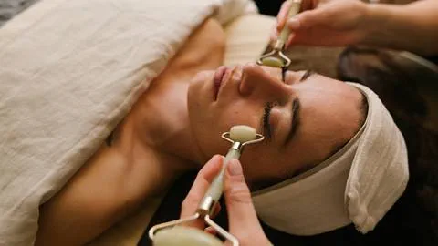 Woman getting facial treatment at Solitude Mountain Resort