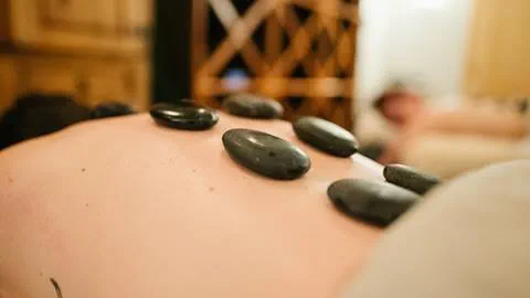Hot stone massage at Solitude Mountain Spa