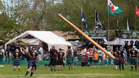 Competitors in the Highland Games that will be hosted at Solitude Mountain Resort