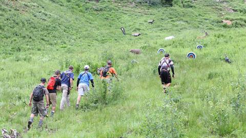 Guests participating in a Total Archery Challenge that will be hosted at Solitude Mountain Resort